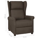 vidaXL Fauteuil inclinable Marron foncé Tissu