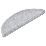 vidaXL Tapis d'escalier 30 Pièces gris clair 56x17x3 cm