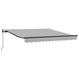 vidaXL Auvent Rétractable Gris clair 350 x 250 cm tissu
