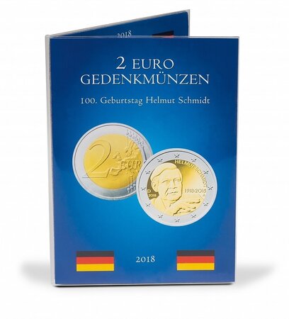 Cartelette collector leuchtturm pour les 5 pièces de 2 euro allemandes  100ème anniversaire de la naissance de helmut schmidt (357316) - La Poste