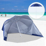 Parasol abri solaire contemporain protection UPF 50+ sac transport fourni bleu marine