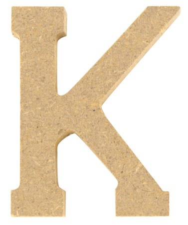 Lettre en bois MDF 5 x 1 2 cm Alphabet lettre K