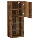 Meuble TV vidaXL avec lumières LED en vieux bois 40 5x30x102 cm