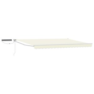 vidaXL Auvent rétractable électrique Crème et Blanc 4 × 3 m