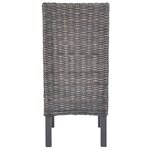 vidaXL Chaises à manger lot de 4 marron rotin Kubu et bois de manguier