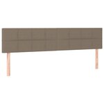 vidaXL Tête de lit à LED Taupe 180x5x78/88 cm Tissu
