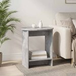 vidaXL Table d'appoint Gris béton 50 x 39 5 x 55 cm Bois d'ingénierie