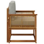 vidaXL Sofa de milieu extérieur Bois d'Acacia Massif Naturel