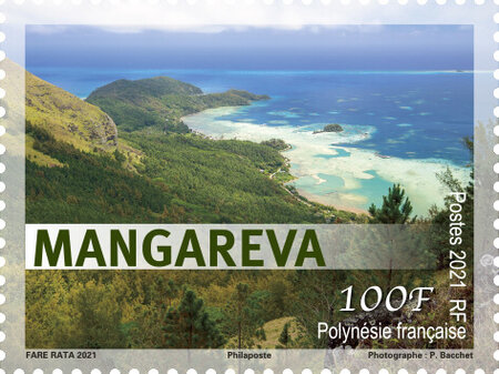 Timbre Polynésie Française - Image des Iles Mangareva