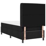 vidaXL Lit à ressorts avec matelas et LED noires 100 x 200 cm en tissu