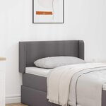 vidaXL Oreilles de tête de lit 2 Pièces Gris 40 x 16 x 5 cm Faux cuir