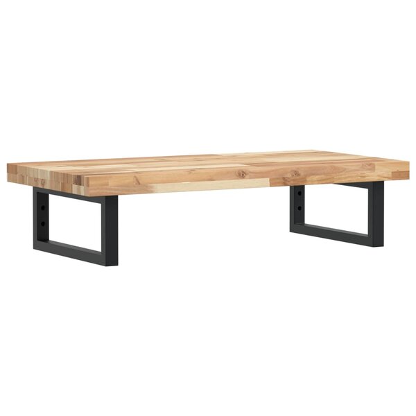 vidaXL Étagère de vasque murale acier et bois massif d'acacia