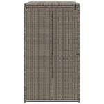 vidaXL Boîte de poubelle Gris 65 x 80 x 115 cm Polyéthylène