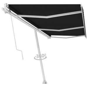 vidaXL Auvent automatique sur pied 600x350 cm Anthracite