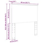 vidaXL Tête de lit Blanc brillant 80 cm Bois d'ingénierie