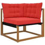 vidaXL Coussin de canapé d'extérieur 3 Pièces Rouge Polyester