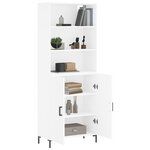 vidaXL Buffet haut Blanc 69 5x34x180 cm Bois d'ingénierie
