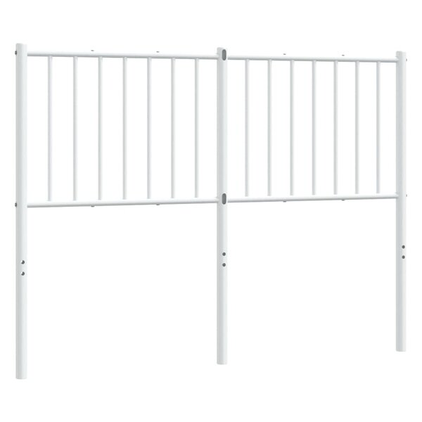 vidaXL Tête de lit métal blanc 120 cm