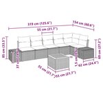 vidaXL Ensemble de canapé de jardin 7 Pièces Gris