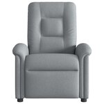 vidaXL Fauteuil inclinable Gris clair Tissu
