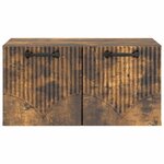 vidaXL Meuble TV mural Chêne fumé 59 5 x 41 x 30 cm Bois d'ingénierie