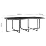 vidaXL Ensemble à manger d'extérieur 13 Pièces coussins rotin anthracite