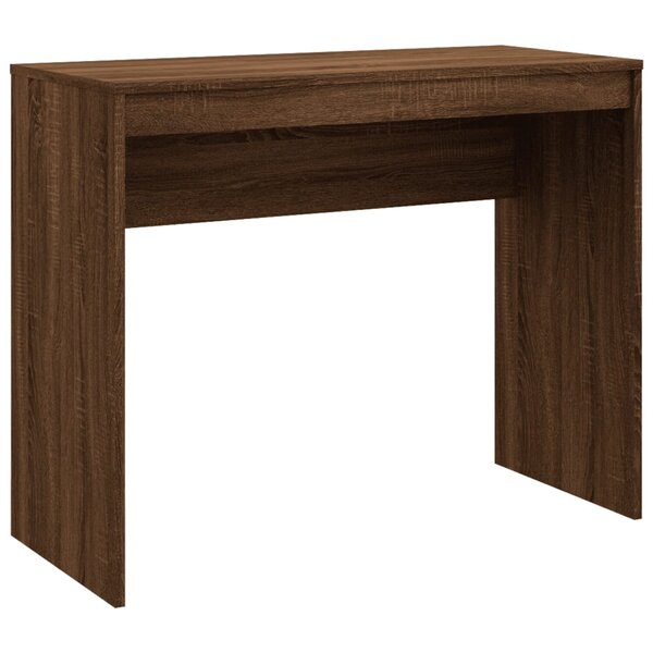 Bureau table poste de travail meuble d'ordinateur informatique étude chêne 90 x 40 x 72 cm bois d'ingénierie brun 02_0023626