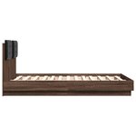 vidaXL Cadre de lit avec tête de lit chêne marron 120x190 cm