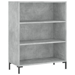 vidaXL Bibliothèque gris béton 69 5x32 5x90 cm bois d'ingénierie