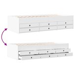 vidaXL Lit de jour avec tiroirs sans matelas blanc 75x190 cm