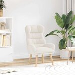 vidaXL Fauteuil relaxant Crème 69 x 74 x 93 cm tissu
