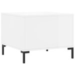 vidaXL Table basse blanc brillant 50x50x40 cm bois d'ingénierie