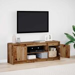 vidaXL Meuble TV Marron 139 5 x 34 x 50 cm Bois d'ingénierie