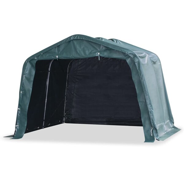 Vidaxl tente amovible pour bétail pvc 550 g/m² 3 3 x 3 2 m vert foncé