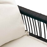vidaXL Banc extérieur 2 -Seater 4 pc 110 x 59 x 82 cm polyrotin