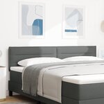 Tête de lit design en lignes gris foncé 180 cm en tissu