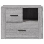 vidaXL Table de chevet Sonoma gris 60x36x45 cm Bois d'ingénierie