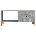 vidaXL Table basse Gris béton 90 x 50 x 40 cm Bois d'ingénierie