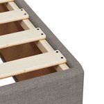 vidaXL Cadre de lit sans matelas taupe 180x200 cm tissu