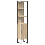 vidaXL Cabinet de salle de bain avec étagère Beige 33 x 33 x 185 5 cm