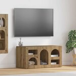 vidaXL Meuble TV Chêne artisanal 80 x 35 x 40 cm Bois d'ingénierie