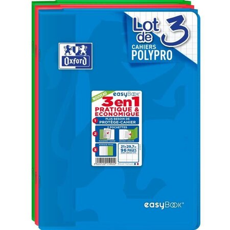 OXFORD Cahiers Easybook A4 Seyes - Assorti