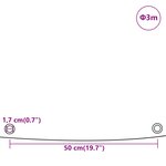 vidaXL Bâche gris Ø 3 m 650 g/m²