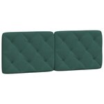 vidaXL Coussin de tête de lit vert foncé 120 cm velours