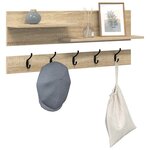 vidaXL Porte-manteau mural avec étagère Chêne sonoma 90 x 15 x 36 cm