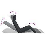 vidaXL Chaise longue pliante noir 175x54x8 5 cm tissu oxford