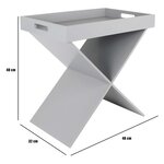 Table d'appoint croisillons avec plateau amovible