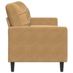 vidaXL Canapé à 3 places Marron 180 cm Velours