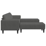 Sofa en tissu avec coussin Gris foncé Tissu en velours côtelé