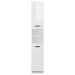 vidaXL Armoire de salle de bain blanc brillant 32x34x188 5 cm